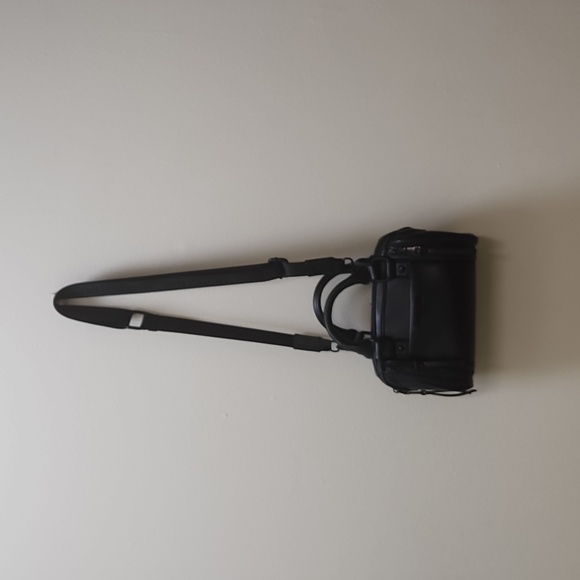 MADDEN NYC Black Crossbody Satchel Bag With Black Hardware - Picture 8 of 13